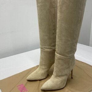Paris Texas Angora Suede Stilleto Tall Boots